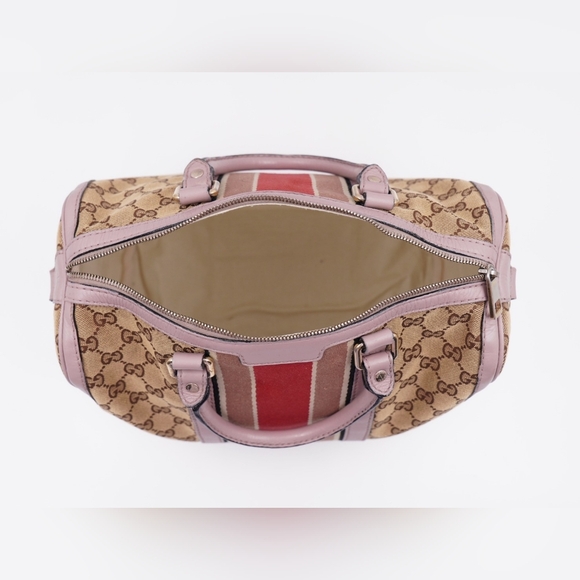 CC19 ❤️ GUCCI GG Monogram Vintage Web Boston - Picture 14 of 16